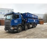 ACV Container mieten aus München (Unterschleißheim) - Fuhrpark Scania LKW Zugmaschine blau